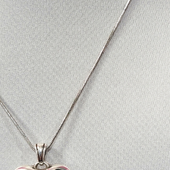 RARE RETIRED BRIGHTON DIVINITY HEART REVERSIBLE PENDENT NECKLACE RETIRED - Picture 5 of 6